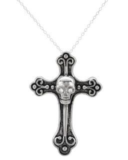 Sterling Silver Cubic Zirconia Cross Women Necklace. Length 18 in. Total Item weight 12.6 g. Jewelry