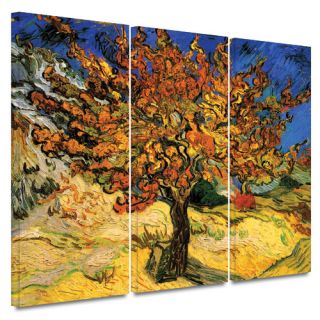 Mulberry Tree by Vincent van Gogh 3 Piece Painting Print on Canvas