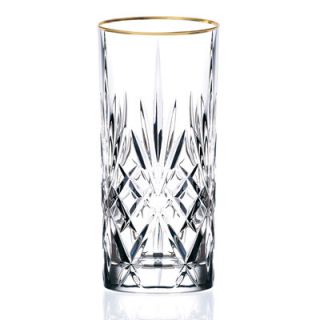 Lorren Home Trends Siena Crystal Water/Beverage/Ice tea Glass (Set of