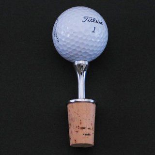 Golf Ball on Tee Bottle Stopper Gorgeous Gift Box Kitchen & Dining