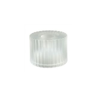 Grooved Cylinder Shade for Monorail Quick Connect Fixtures in White