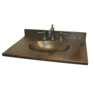 Native Trails Sedona 22 Hand Hammered Vanity Top with Integral Sink