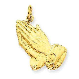 14k Gold Praying Hands Pendant Jewelry