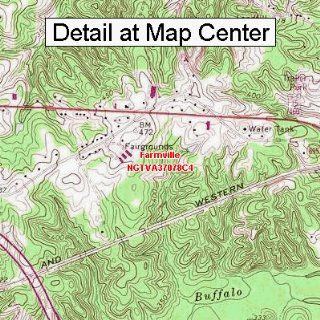 USGS Topographic Quadrangle Map   Farmville, Virginia (Folded/Waterproof)  Outdoor Recreation Topographic Maps  Sports & Outdoors
