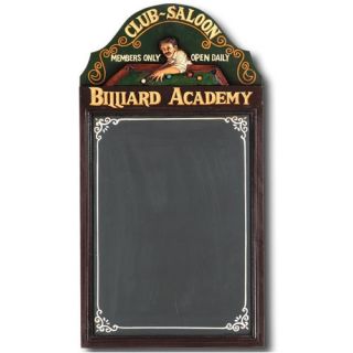 Hand Carved Billiard Academy Sign