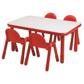 Angeles Round Baseline Preschool Table and Chair Set in Royal Blue