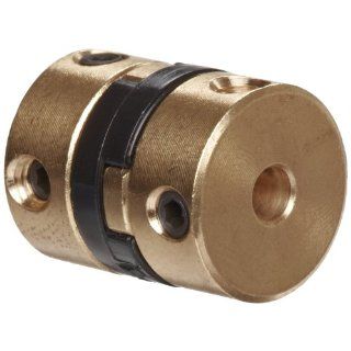 Huco 500.13.2222.Z Size 13 Oldham Coupling, Brass, Inch, 0.236" Bore A, 0.236" Bore B, 0.51" OD, 0.63" Length Sliding Block Couplings