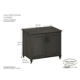 kathy ireland by Bush Volcano Dusk 2 Door 34 Cabinet with Louvered