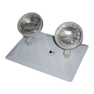 Deco Lighting Recessed Twin Head Emergency Light with White Housing