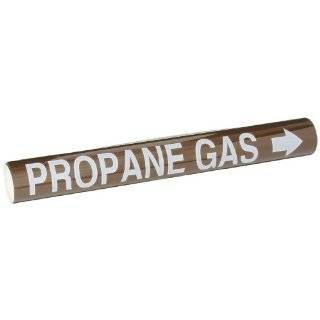 Brady 5846 Ii High Performance   Wrap Around Pipe Marker, B 689, White On Brown Pvf Over Laminated Polyester, Legend "Propane Gas" Industrial Pipe Markers