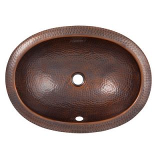 The Copper Factory Oval Undermount Bathroom Sink   CF152