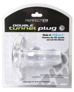 Perfect fit large double tunnel plug   clear (Pack Of 2) Health & Personal Care