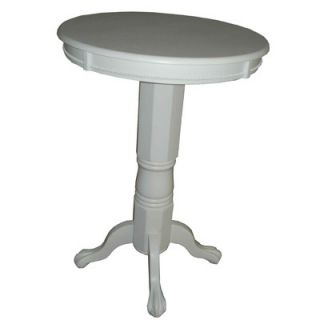 Boraam Florence Pedestal Pub Table in Solid White