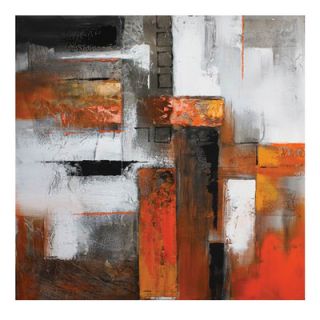 Moes Home Collection Orange Abstract I Canvas Wall Art