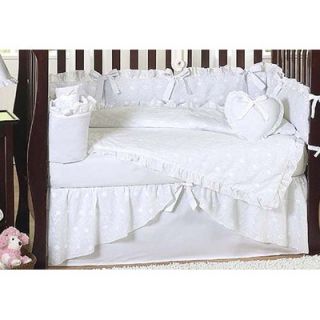 Sweet Jojo Designs Eyelet White 9 Piece Crib Bedding Set