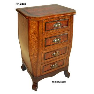 Cheungs Wooden Chest with 4 Drawers and Cupped Handles