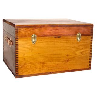 Deluxe Flat Top Trunk with Leather Handles Liftout Tray