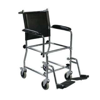Drive Medical Folding, Portable, Upholstered Commode with Wheels and