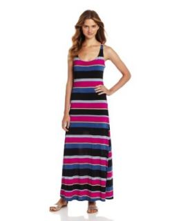 Lucy Love Juniors Stripe Maxi Dress, La Costa Stripe, X Small