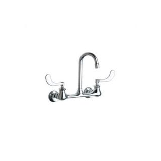 Wall Mounted Bathroom Faucet with Double Wrist Blade Handles