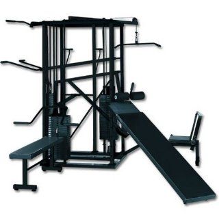American 8 Station Weight Training Machine with Black Frame  Track And Field Hammer And Weight Throws  Sports & Outdoors