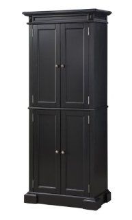 Home Styles 5004 694 Americana Pantry Storage Cabinet, Black Finish   Free Standing Cabinets