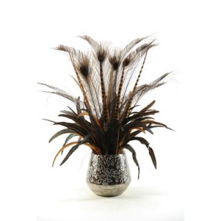 Silks Mixed Feathers Floor Plant in Planter