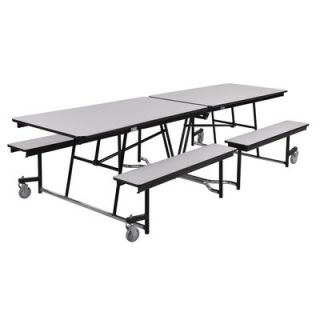 National Public Seating Mobile Cafeteria Bench Table