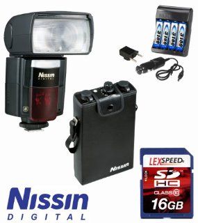 D866MKII N Di866 Mark II Speedlight for Nikon + Nissin NDP300N NDP300 NDP300 N Power Pack Pro 300 Battery + AA Charger + 16GB Kit  Shoe Mount Flashes  Camera & Photo