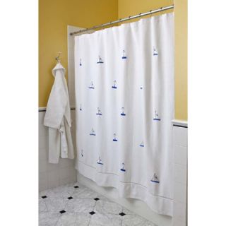 Jacaranda Living Diamond Pique Cotton Shower Curtain