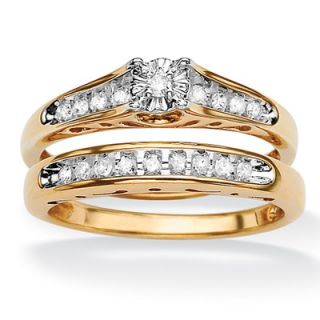 Palm Beach Jewelry Round Diamond Cutout Ring Set