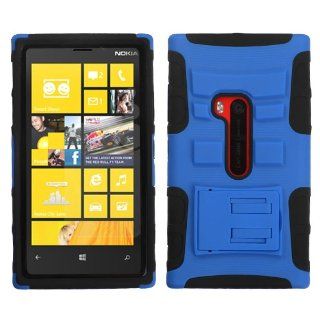 Fits Nokia 920 Lumia Hard Plastic Snap on Cover Dark Blue/Black Advanced Armor Stand AT&T Plus A Free LCD Screen Protector Cell Phones & Accessories
