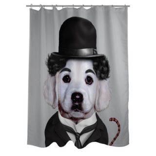OneBellaCasa Pets Rock Tramp Polyester Shower Curtain