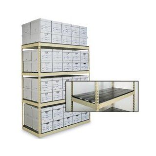 HALLOWELL Rivetwell Record Storage with EZ Deck Steel Decking   69x30x60"   Starter Unit  Record Storage Boxes 