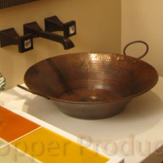 Premier Copper Products Round Minors Pan Hammered Copper Vessel
