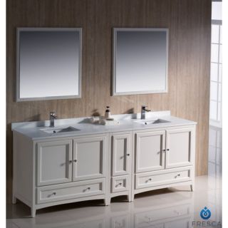 Silkroad Exclusive Victoria 84 Double Sink Bathroom Vanity Set