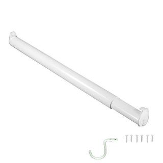National N316 695 72 to 120 Inch White Adjustable Round Closet Rod   Pipe Fittings  