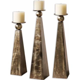 Uttermost Cesano Mdf and Metal Candle Holder (Set of 3)