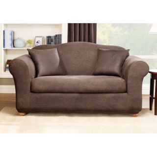 Sure Fit Stretch Leather Two Piece Sofa Slipcover