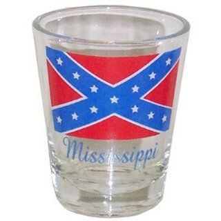 Illinois To Missouri Souvenirs Mississippi Shot Glass 2.25H X 2" W Rebel Flag (Pack Of 96) Pack Of 96 Pcs Sports & Outdoors