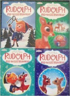 Rudolph The Red Nosed Reindeer Coloring & Activity Book Set of 4 Toys & Games