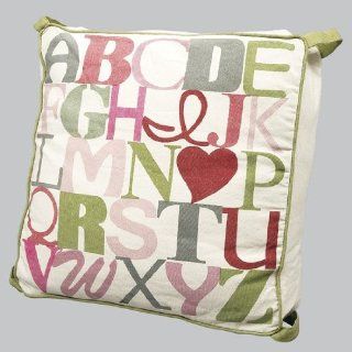 Jubilee Collection P 055 24" Floor Pillow with Alphabet, Multi Color Finish with Fabric Shade