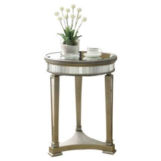 Monarch Specialties Inc. Mirrored Scalloped End Table