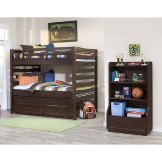 LC Kids Solutions Bookcase in Distressed Brown Cherry