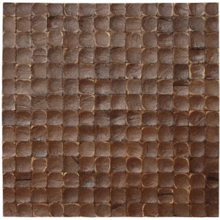 Cocomosaic 16 1/2 x 16 1/2 Coconut Mosaic Tile in Espresso Luster