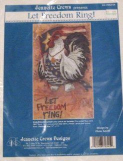 Jeanette Crews Embellished Counted Cross Stitch Kit   Let Freedom Ring   Finished Size 12" x 15"