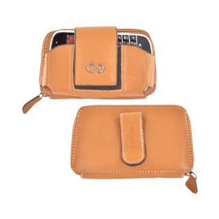 Universal Brown (PUTL) Original Naztech Voyage Leather Pouch w Zipper Enclosed Wallet, Magnetic Closure, & Belt Clip Cell Phones & Accessories