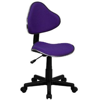 Chrome Accented Ergonomic Task Chair Purple   Computer Chair