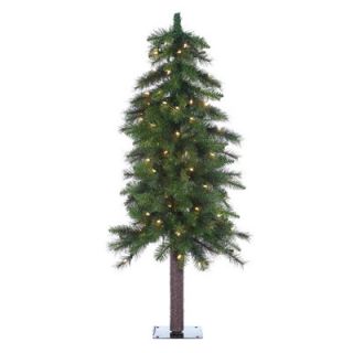 Mocha Artificial Pencil Christmas Tree with 150 Clear Mini Lights