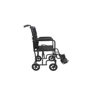 Steel Ultra Lightweight Transport Wheelchair with Fixed Full Arms